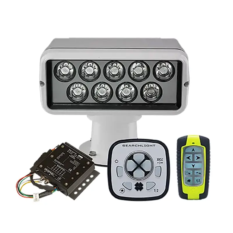 Acr Rcl-100 Led White High-Power Marine Searchlight With Wired Point Pad (Urp-103), Master Controller (Urc-104), And Wireless Handheld Remote (Urh-103) – Model 1976 1