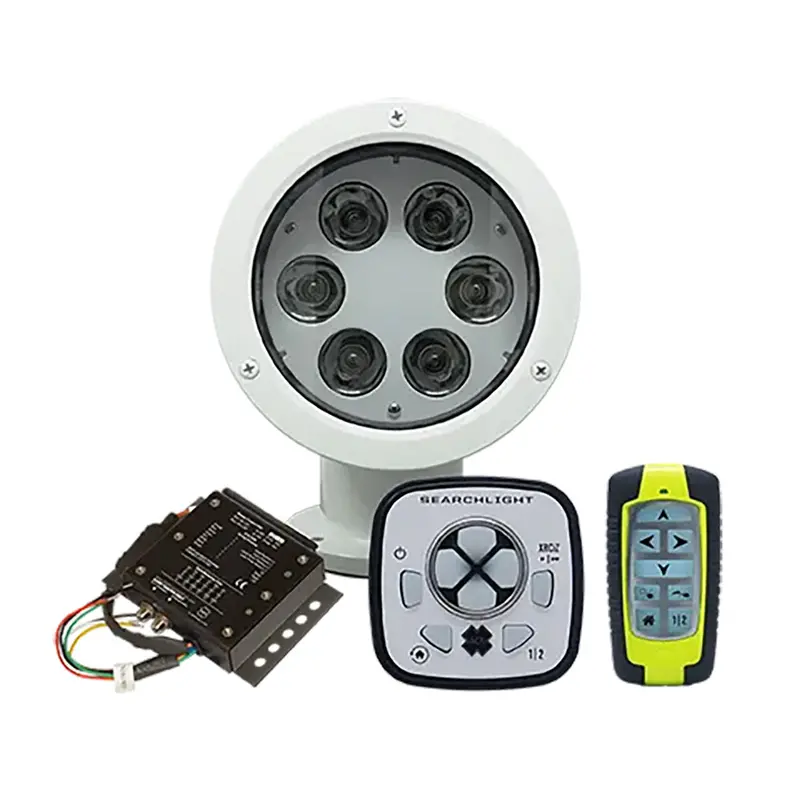 Acr Rcl-50 Led White Marine Searchlight With Wired Point Pad (Urp-103), Master Controller (Urc-104), And Wireless Remote (Urc-103) – Model 1980 1