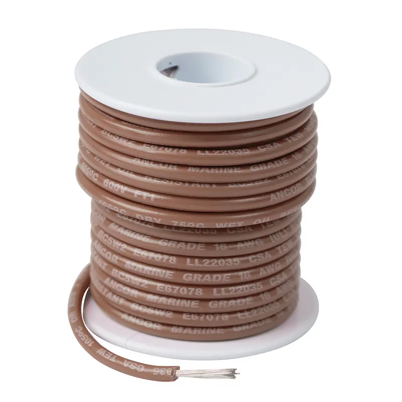 Ancor 12 Awg Tinned Copper Marine Wiring – Tan Insulation, 400-Foot Spool – Model 105840 1