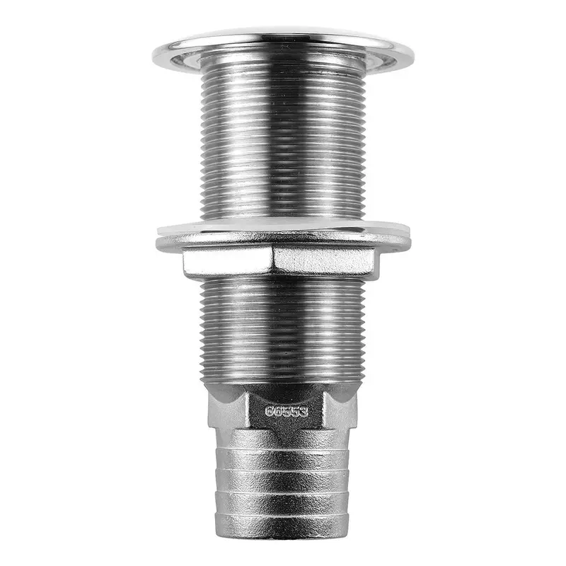 Attwood 1-1/2" Barbed Stainless Steel Scupper Valve For Deck Drainage [66553-3] 1
