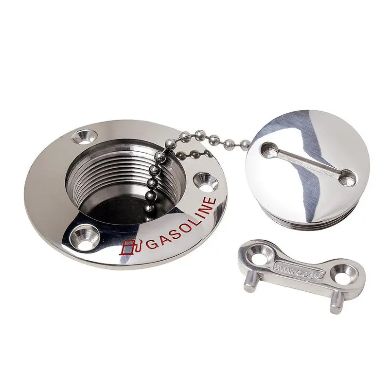 Attwood 1-1/2-Inch Stainless Steel Gasoline Deck Fill Cap [66406-5] 1