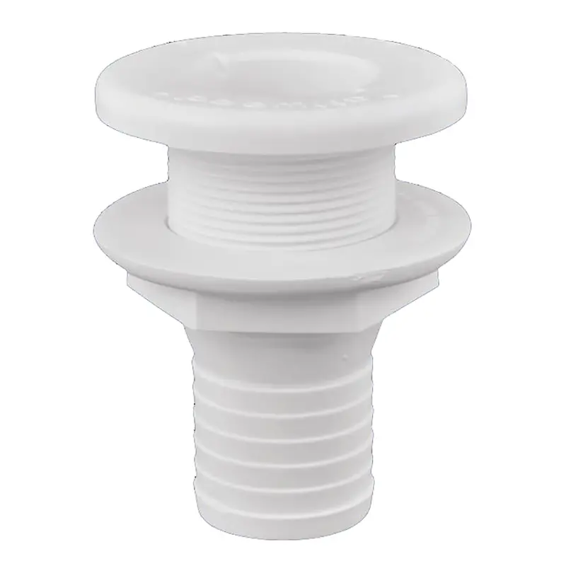 Attwood 1.5-Inch White Plastic Thru-Hull Fitting 1