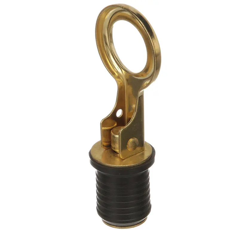 Attwood 1" Snap-Handle Brass Drain Plug For Marine Use [7524A7] 1
