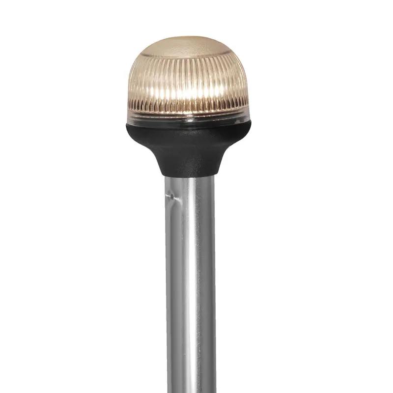 Attwood 20-Inch Fold-Down All-Around Light With Anti-Glare Lens – Aluminum Pole, 12V Dc, Horizontal Composite Mount 1