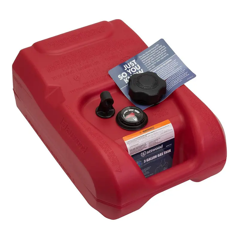 Attwood 3-Gallon Portable Marine Fuel Tank With Integrated Fuel Level Gauge [8803Lpg2] 1