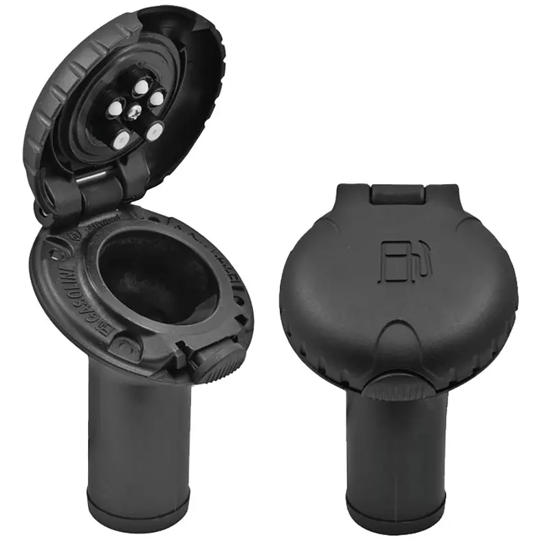 Attwood Angled Deck Fill For Carbon Canister Setup – Scalloped Black Plastic Cap [99Dfccab1S] 1