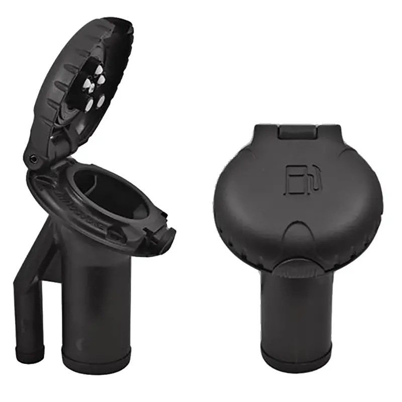 Attwood Angled Deck Fill With Pressure Relief – Scalloped Black Plastic Cap [99Dfpvab1S] 1
