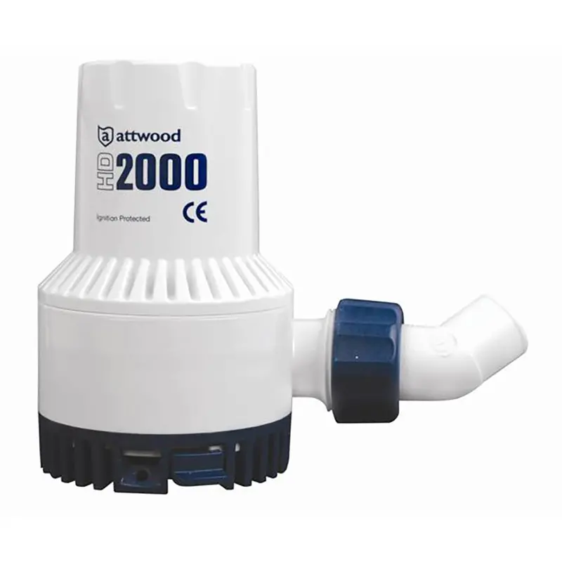 Attwood Hd2000 Heavy-Duty Electric Bilge Pump – 2000 Gph, 24V Dc [4770-4] 1