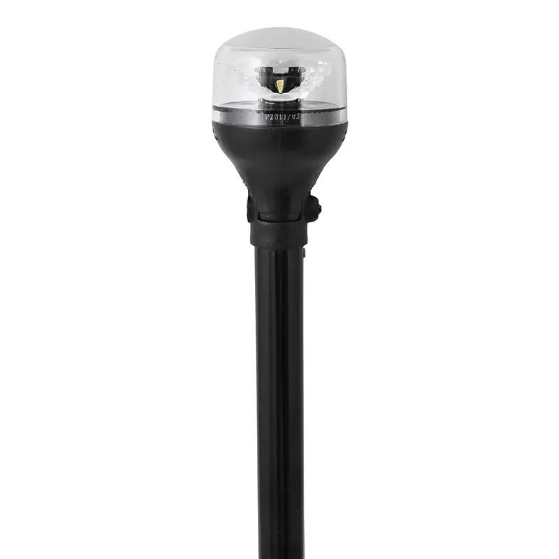 Attwood Lightarmor 12-Inch All-Around Navigation Light – Black Pole, Horizontal Black Composite Base [5558-P12A7] 1