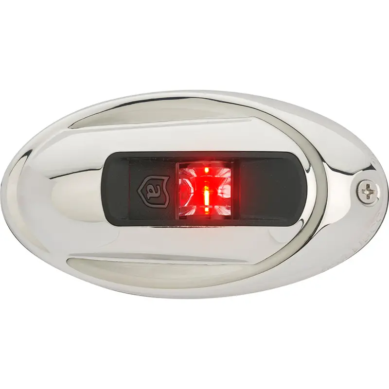 Attwood Lightarmor Oval Port Navigation Light – Vertical Mount, Red Lens, 2-Nm Range (Nv4012Ssr-7) 1