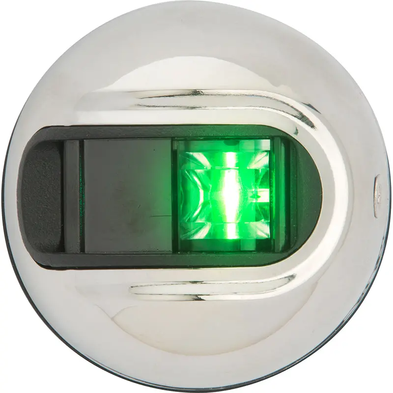 Attwood Lightarmor Starboard Navigation Light – Vertical Mount, Green Lens, Stainless Steel (Nv3012Ssg-7) 1