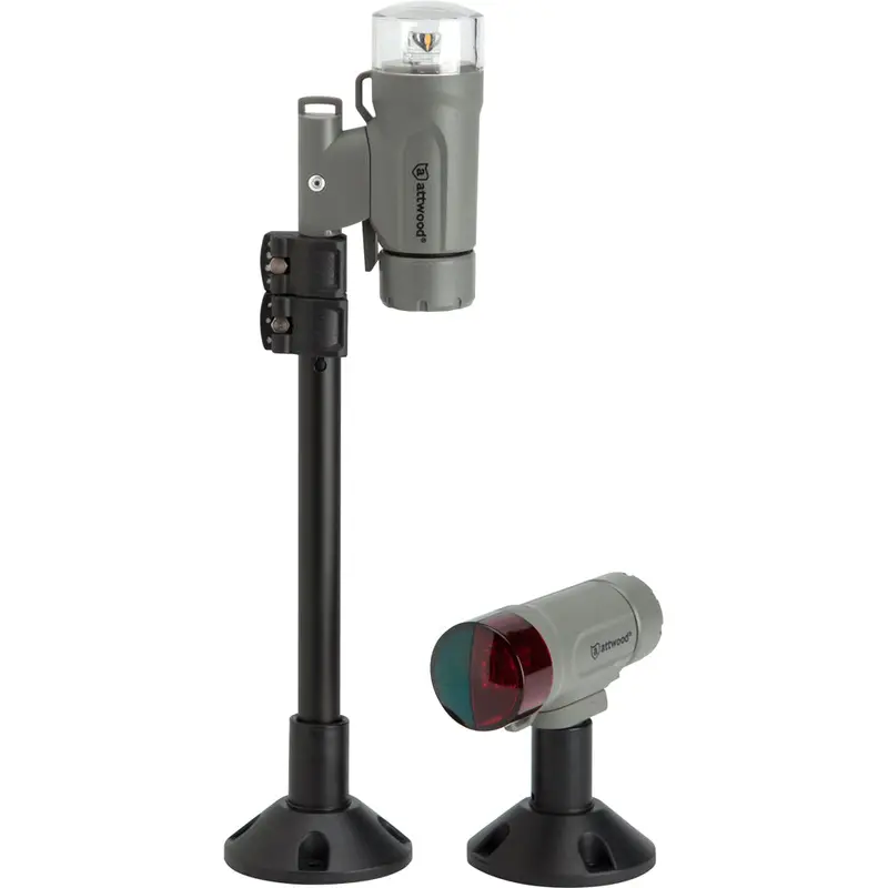Attwood Paddlesport Portable Navigation Light Kit – Gray, Screw Or Adhesive Only [14192-7] 1