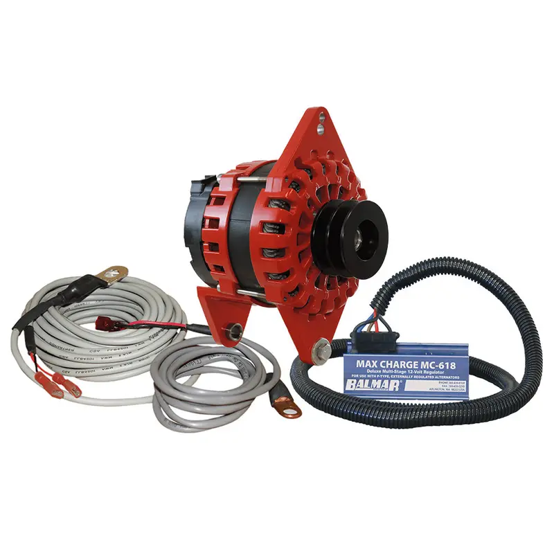 Balmar 250A 12V Alternator Kit – Dual-Foot Saddle Mount, Dual-Vee Pulley, Temp Sensor & Regulator (Xt-Df4-250-Dv-Kit) 1
