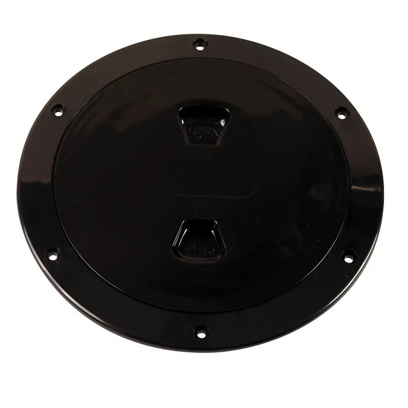 Beckson 6-Inch Smooth-Center Screw-Out Deck Plate – Black (Dp60-B) 1