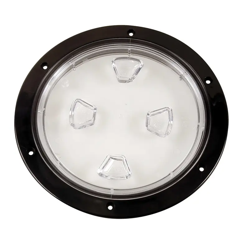 Beckson 8-Inch Clear-Center Screw-Out Deck Plate – Black (Dp80-B-C) 1