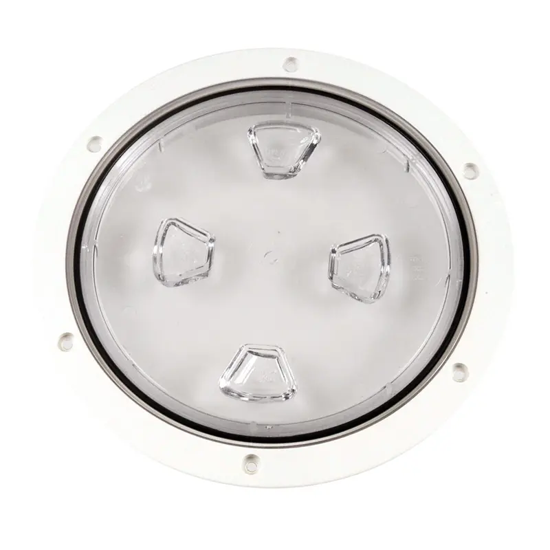 Beckson 8-Inch Clear-Center Screw-Out Deck Plate – White (Dp80-W-C) 1