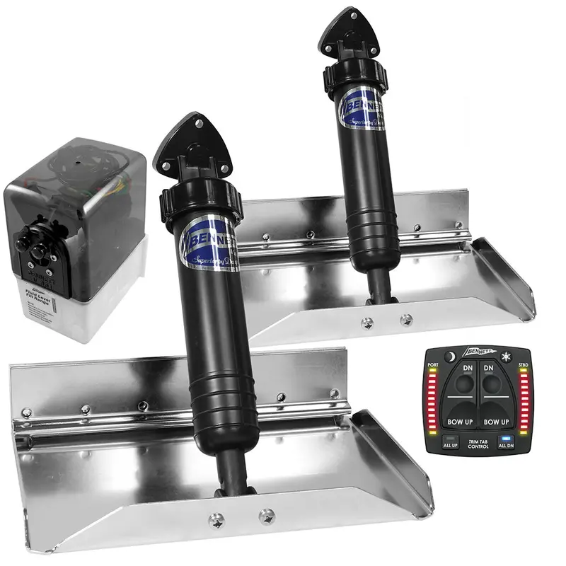 Bennett 12" × 9" Sport Trim Tab System – Lightweight Hydraulic Trim Solution 1