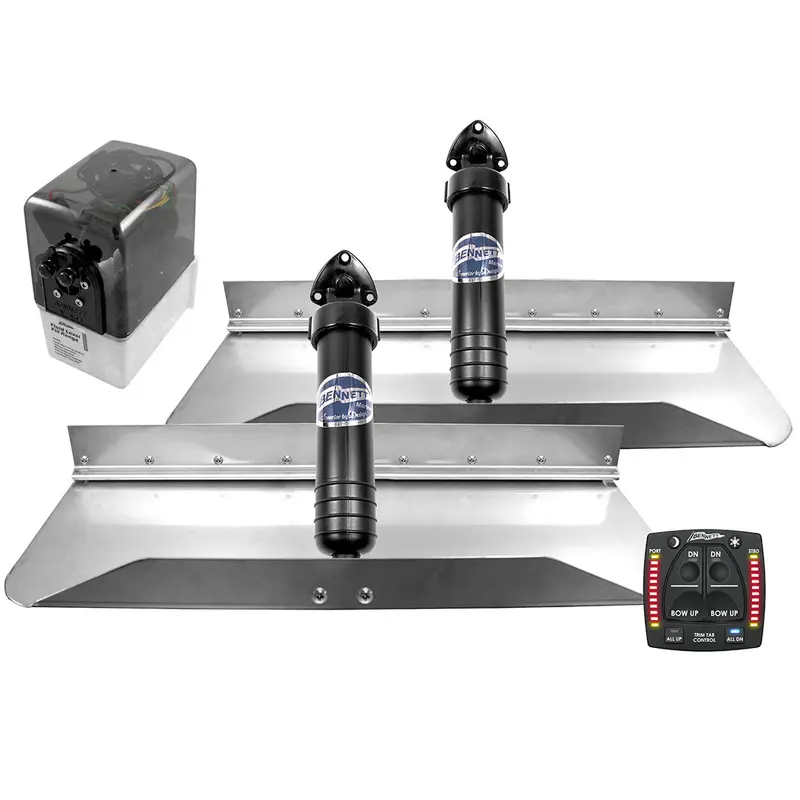 Bennett 24" × 9" Hydraulic Trim Tab System – Extended Width, Standard Height Design 1