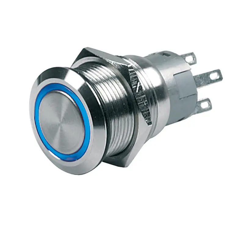 Bep 12V Momentary Push-Button Switch With Illuminated Blue Led 1