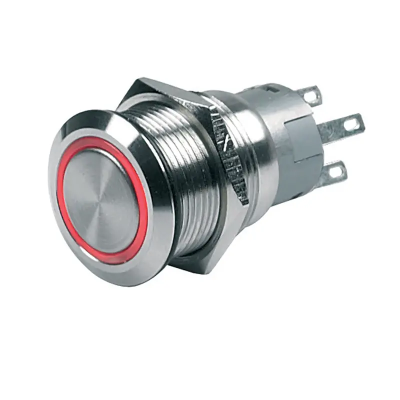 Bep 12V Momentary Push-Button Switch With Illuminated Red Led 1