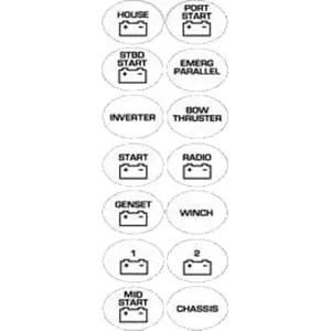 Bep Marine Battery Switch Identification Label Sheet 1