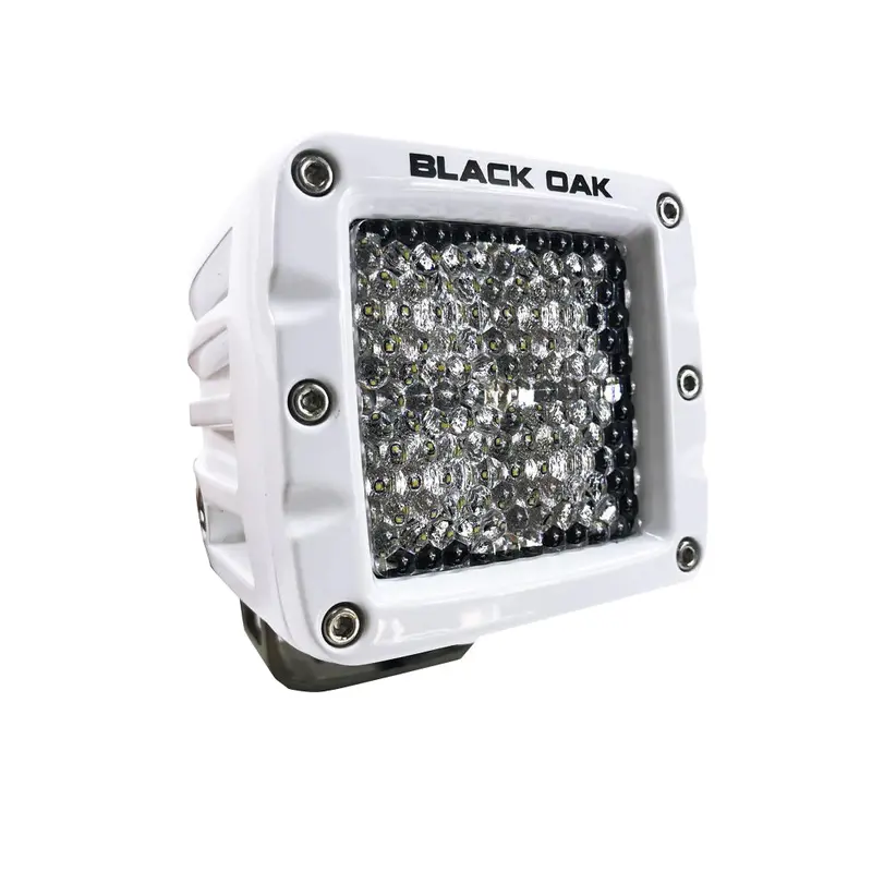 Black Oak 2-Inch Marine Led Pod Light – Diffused Beam, White Housing – Pro Series 3.0 1
