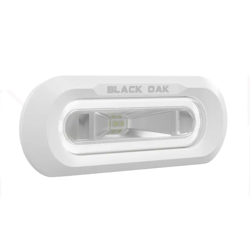 Black Oak Low-Pro Marine Spreader Light – Flush Mount, White Housing, White Led [Mlps-Fw] 1