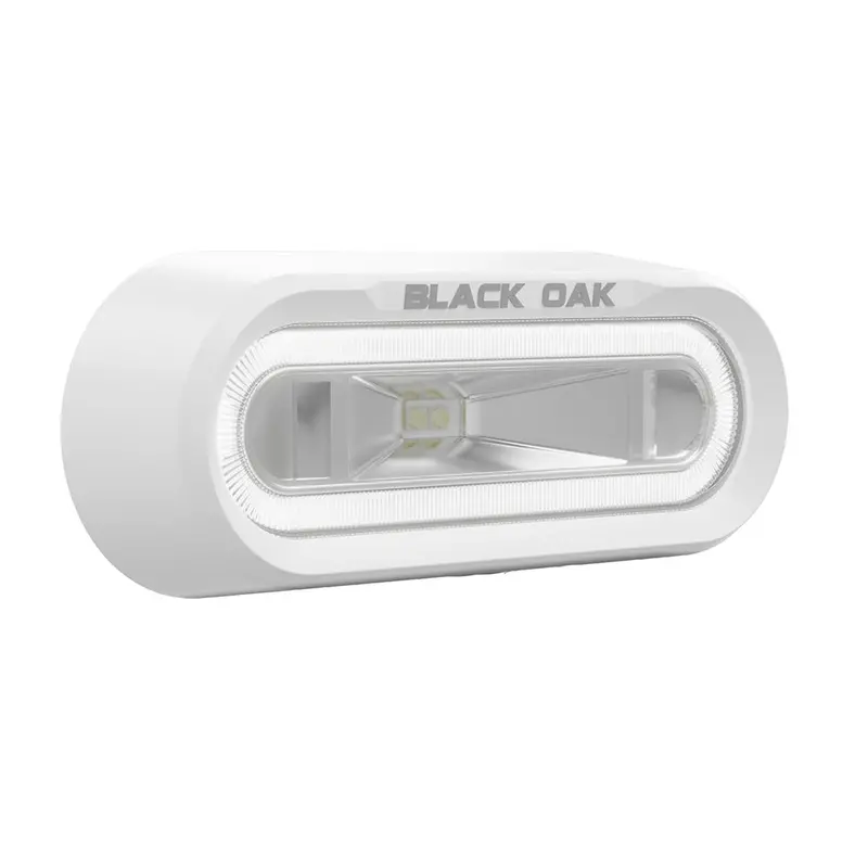 Black Oak Low-Pro Off-Road Spreader Light – Bracket Mount, White Housing, White Led [Mlps-W] 1