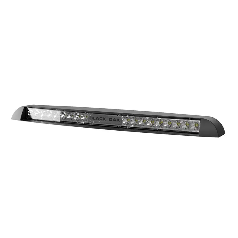 Black Oak Low-Profile Marine Spotlight Bar – Black Housing – Spot Beam 1