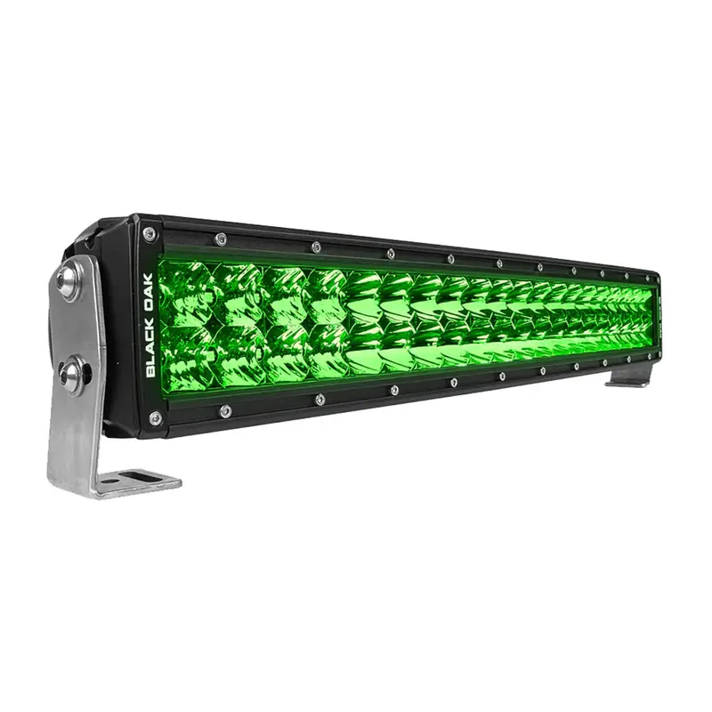 Black Oak Pro Series 20" Curved Led Light Bar – Double-Row Green Hog Hunting Combo [20Cg-D3Os] 1