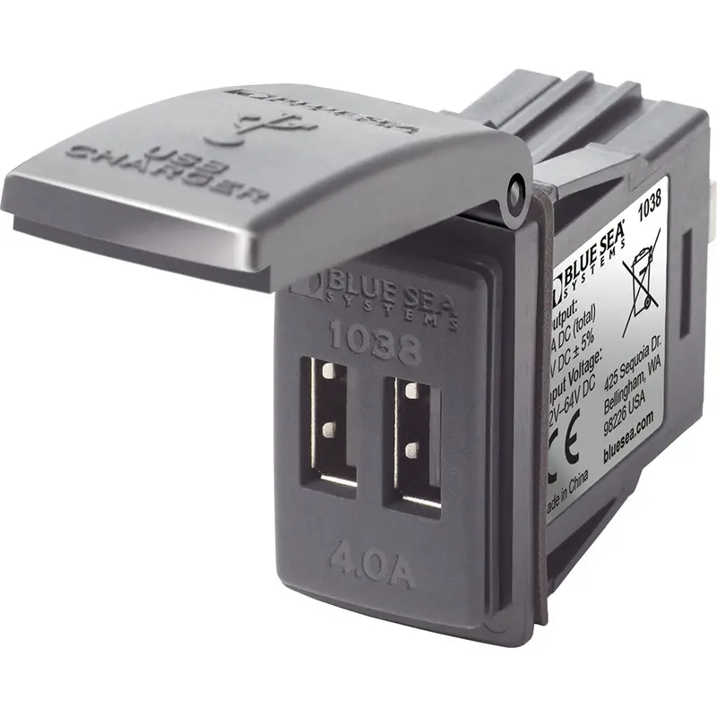 Blue Sea 1038 48V Dual Usb Charger — Contura Switch Mount 1
