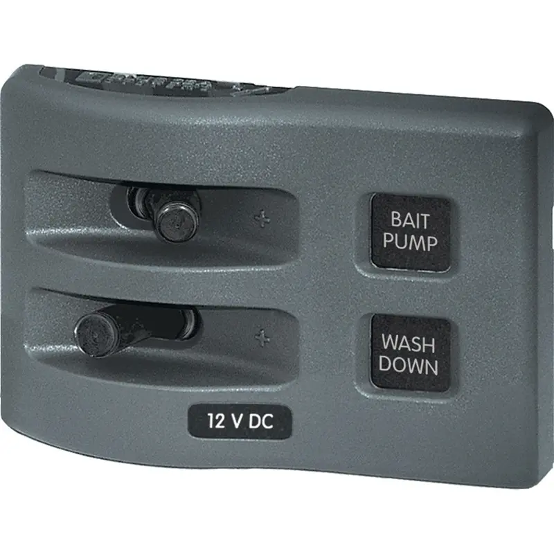 Blue Sea 4303 Weatherdeck 12V Waterproof Switch Panel – 2-Circuit [4303] 1