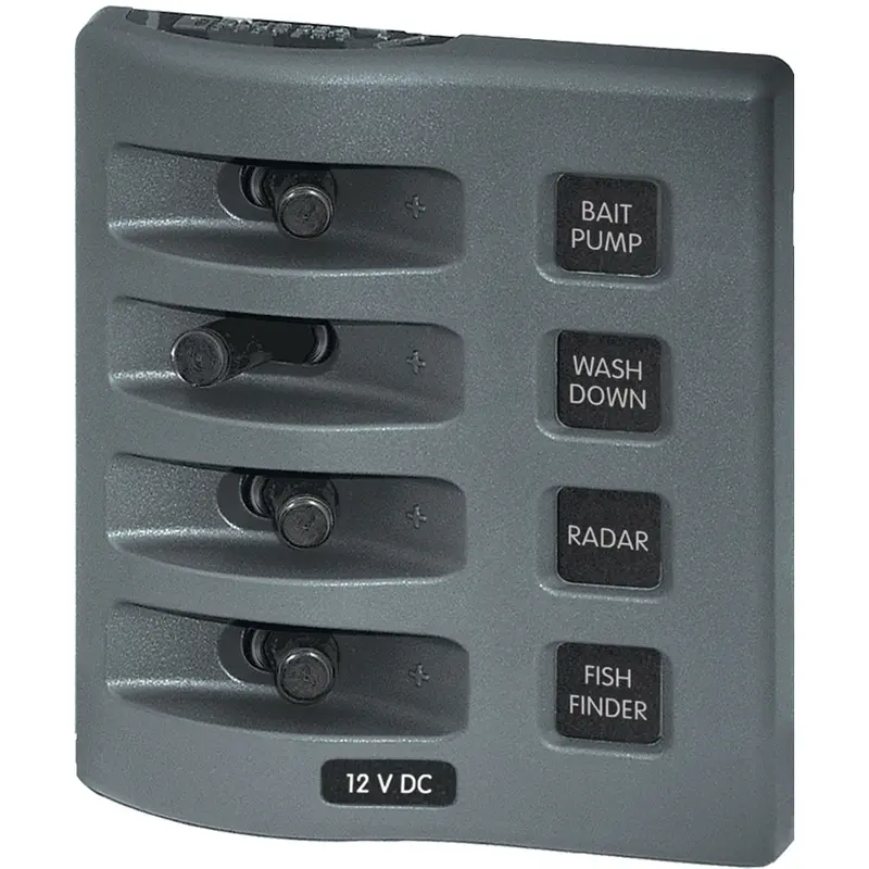 Blue Sea 4305 Weatherdeck 12V Waterproof Switch Panel – 4-Circuit [4305] 1