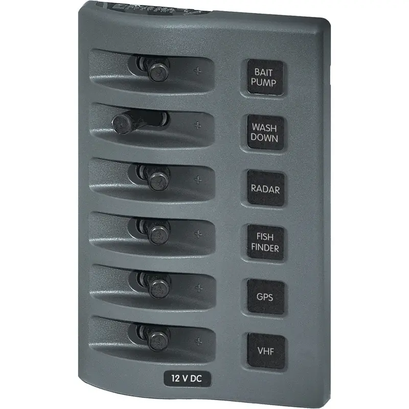 Blue Sea 4307 Weatherdeck 12V Waterproof Switch Panel – 6-Circuit [4307] 1