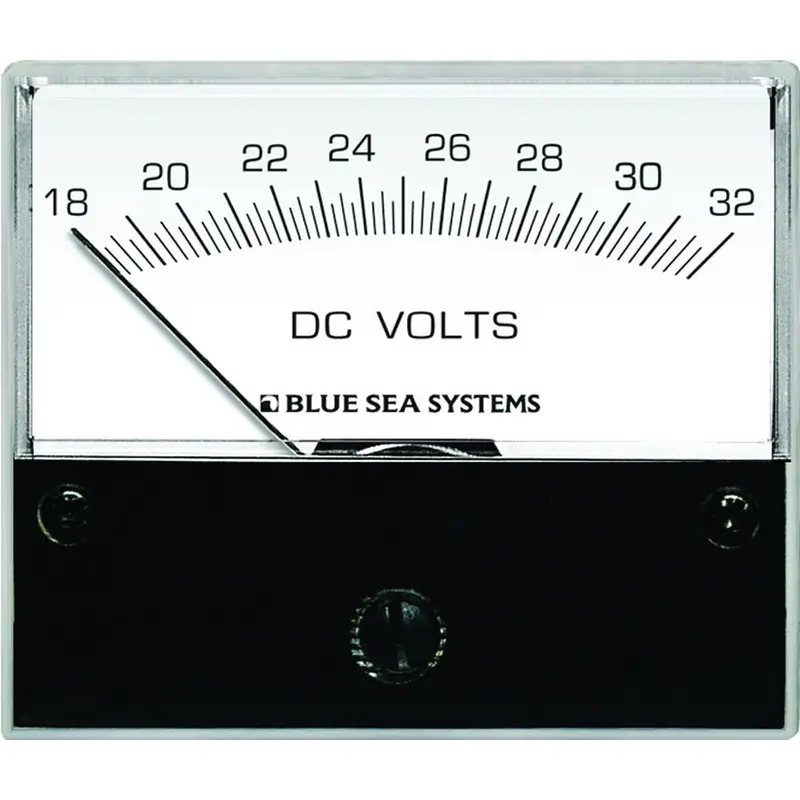 Blue Sea Systems 18–32V Dc Analog Voltmeter – 2-3/4" Face, Model 8240 1