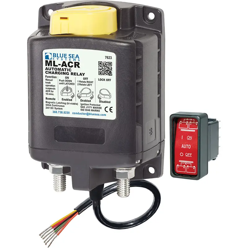 Blue Sea Systems 7623 Ml-Series 24V Heavy-Duty Automatic Charging Relay (Acr) 1
