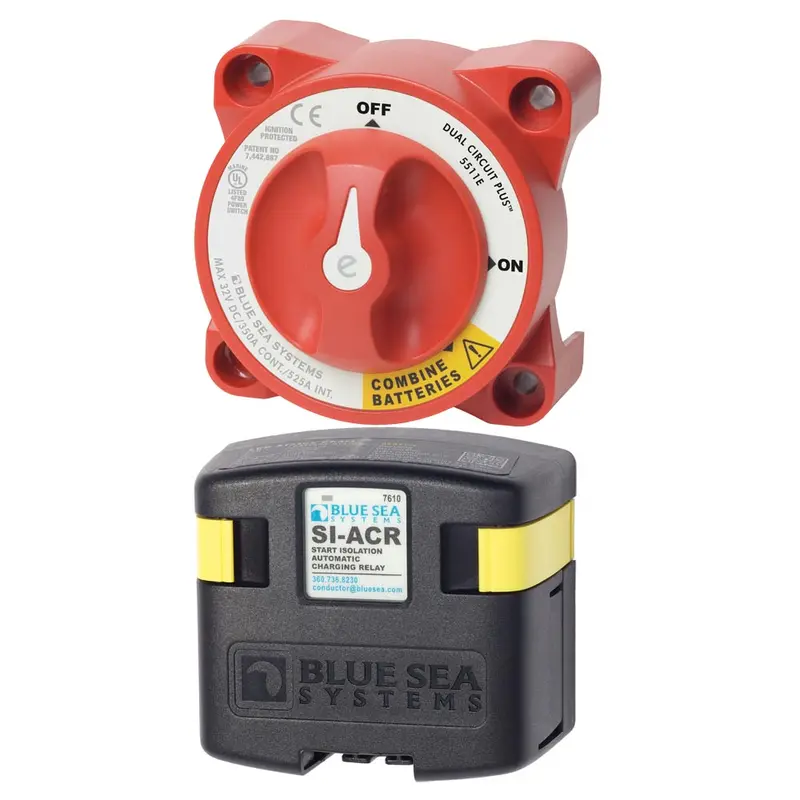 Blue Sea Systems 7650 Add-A-Battery Kit – Isolates Auxiliary Battery While Charging From Engine Alternator 1
