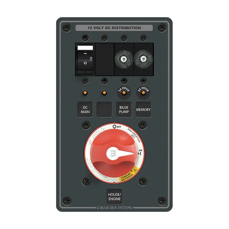 Blue Sea Systems M-Series Dual-Battery Management Panel: Dual-Circuit Plus, 8686 1