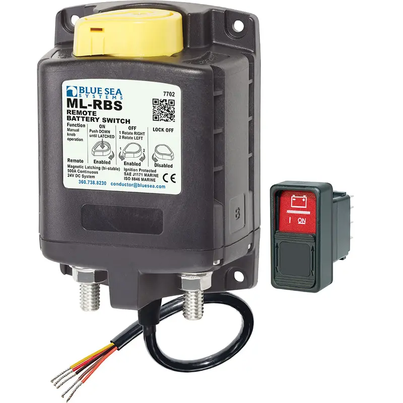 Blue Sea Systems Ml-Series 24V Dc Remote Battery Switch With Manual Override 1