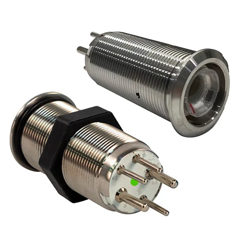 Bluewater 19Mm Momentary Off-(On) Push Button With Blue/Red Led Indicator – Switch Body Only (9057-2113) 1