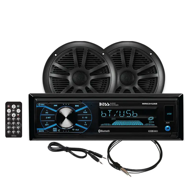 Boss Audio Mcbk634B.6 Marine Stereo Speaker Kit – 6.5-Inch Black Speakers [Mcbk634B.6] 1