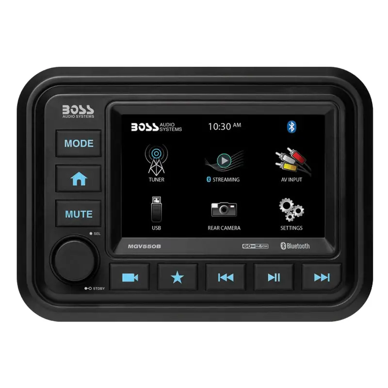 Boss Audio Mgv550B Waterproof Marine Stereo With Am/Fm, Bluetooth & Rear Camera Input 1