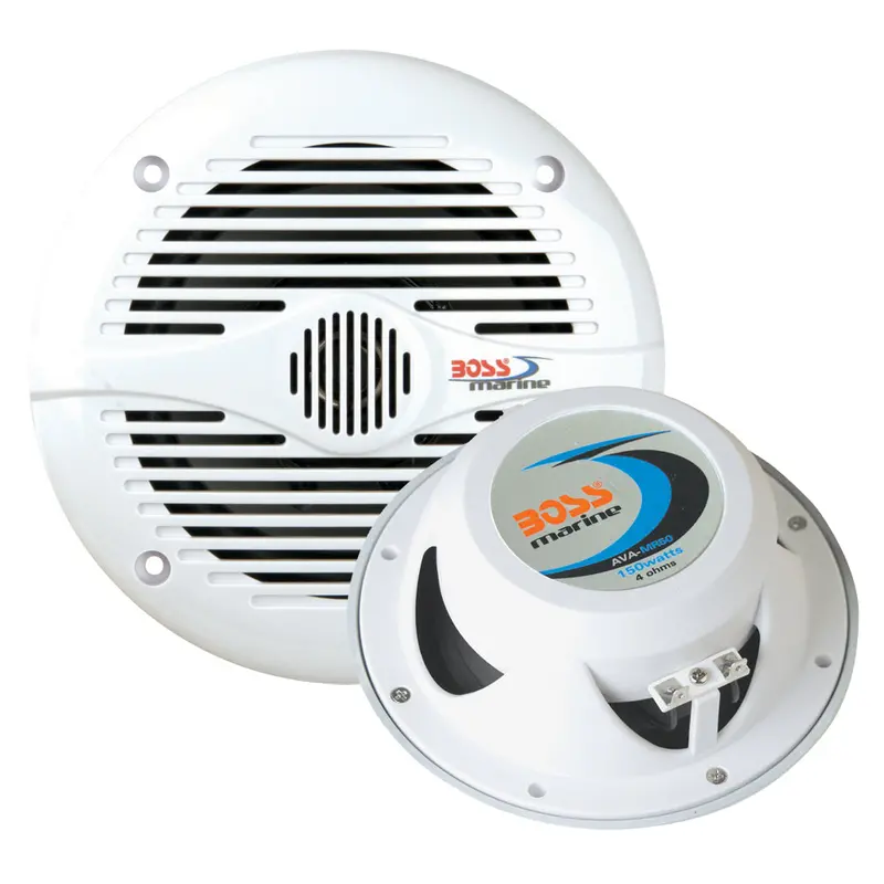 Boss Audio Mr60 6.5" Marine-Grade Round Speakers – White Finish, Sold As Pair 1