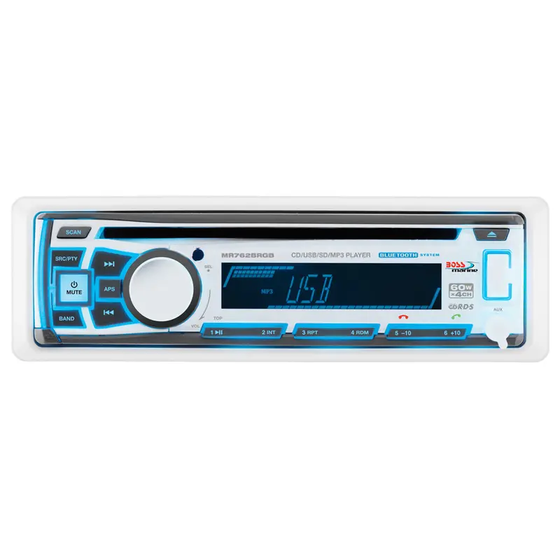 Boss Audio Mr762Brgb Marine Stereo – Am/Fm/Cd/Bluetooth/Usb With Rgb Display [Mr762Brgb] 1