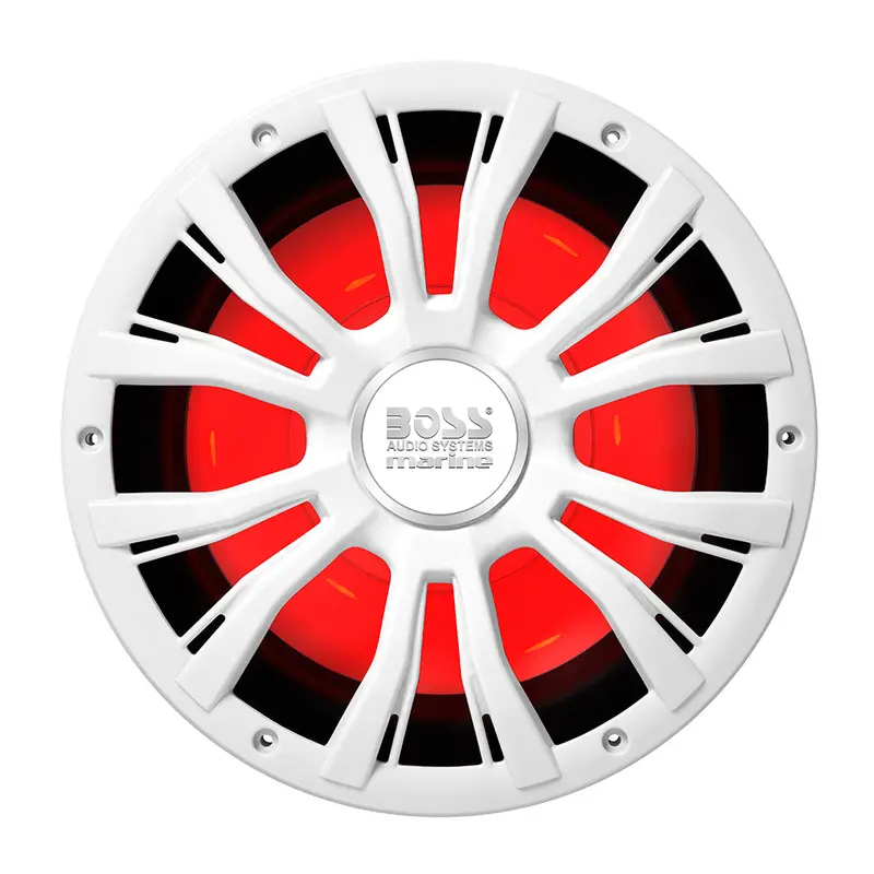 Boss Audio Mrgb10W 10-Inch Marine Subwoofer — White With Rgb Lighting, 800W Max [Mrgb10W] 1