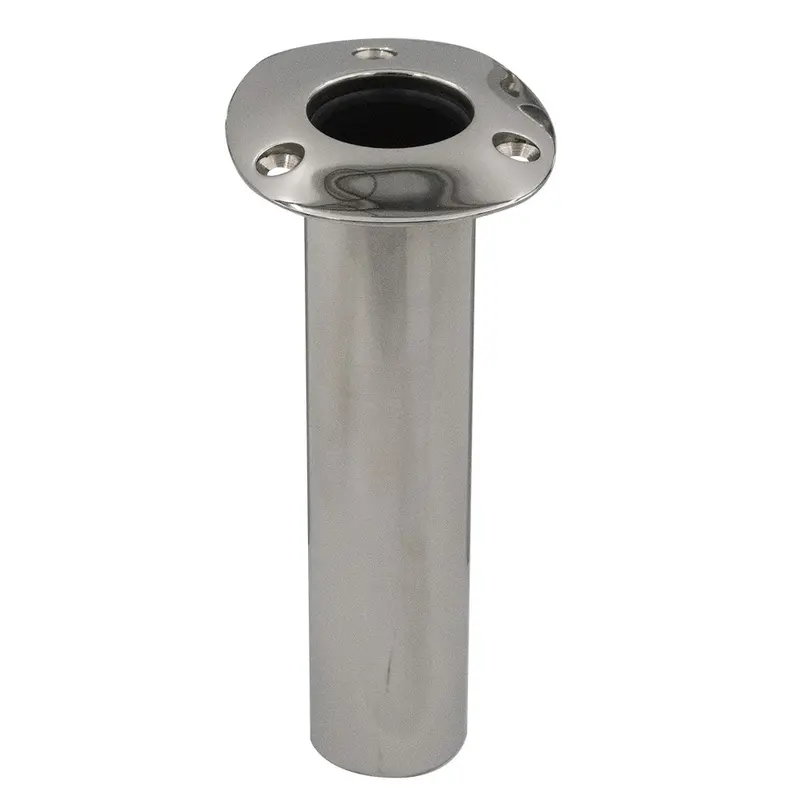 C.E. Smith 70 Series 0° Flush-Mount Rod Holder – Stainless Steel, Cast Bottom, Black Liner [536700C] 1