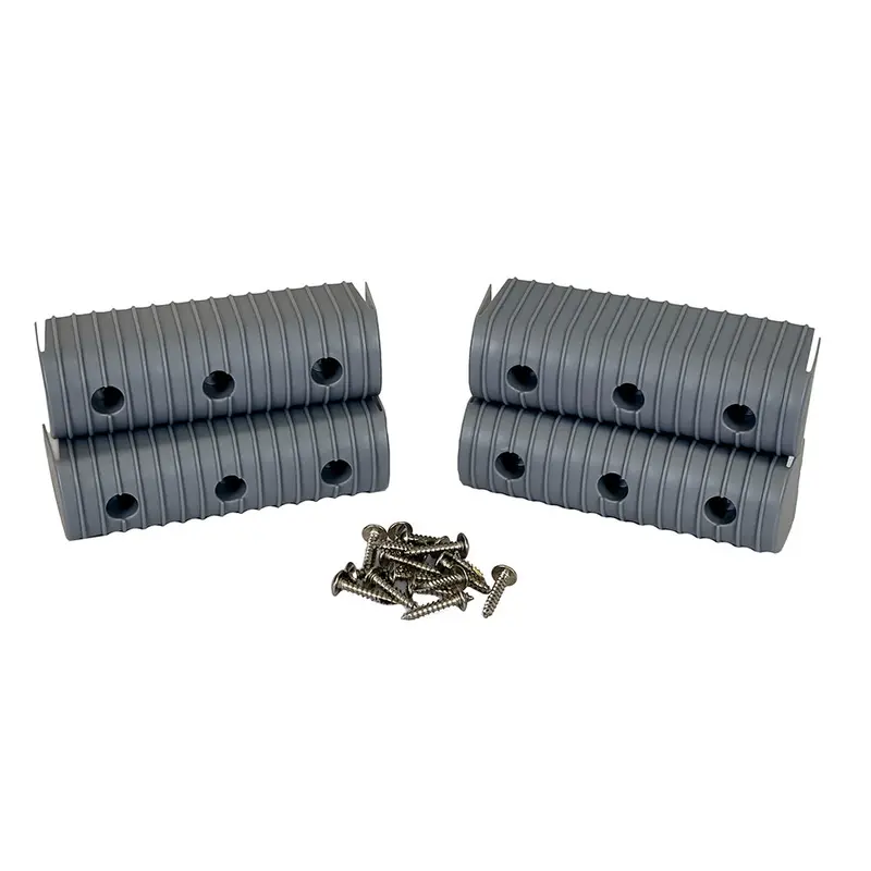 Caliber Bunkwrap 2" X 6" Grey End Cap Kit – 4-Pack With Stainless Hardware [23053] 1