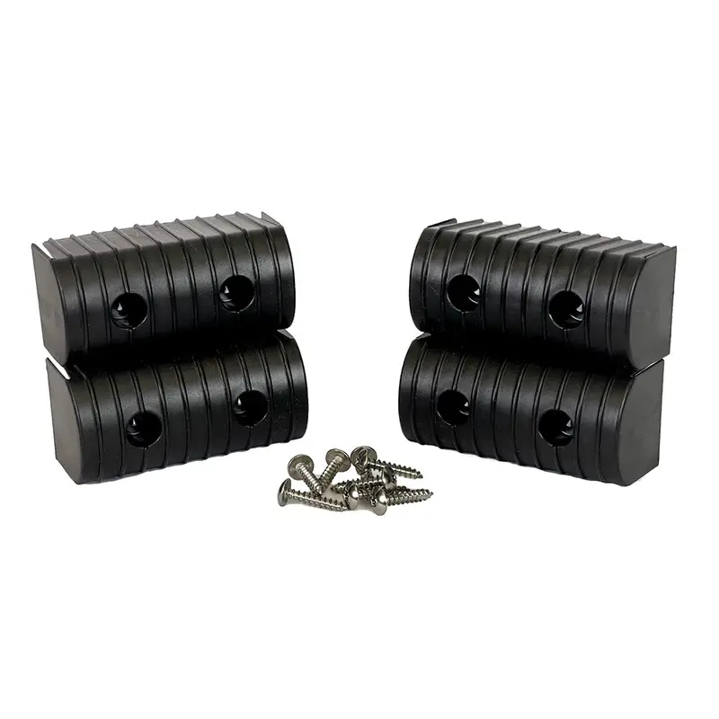 Caliber Bunkwrap 2X4" Black End Cap Kit – Stainless Steel Hardware, 4-Pack [23051-Bk] 1