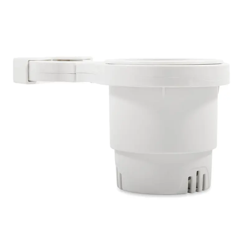 Camco Small White Clamp-On Rail Cup Holder – 1.25" Max Rail [53086] 1