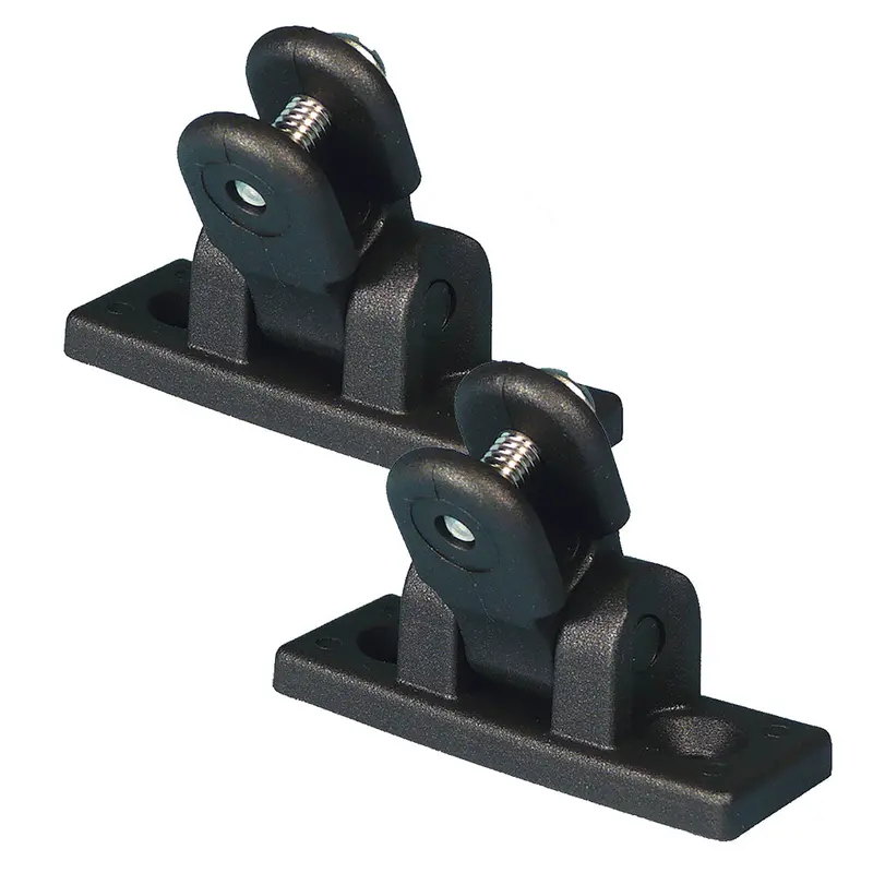 Carver Nylon Deck Hinge Pair – Low-Profile Black Marine Deck Hardware [7782B] 1